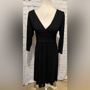 Artisan NY Black Midi Long Sleeve Dress S
